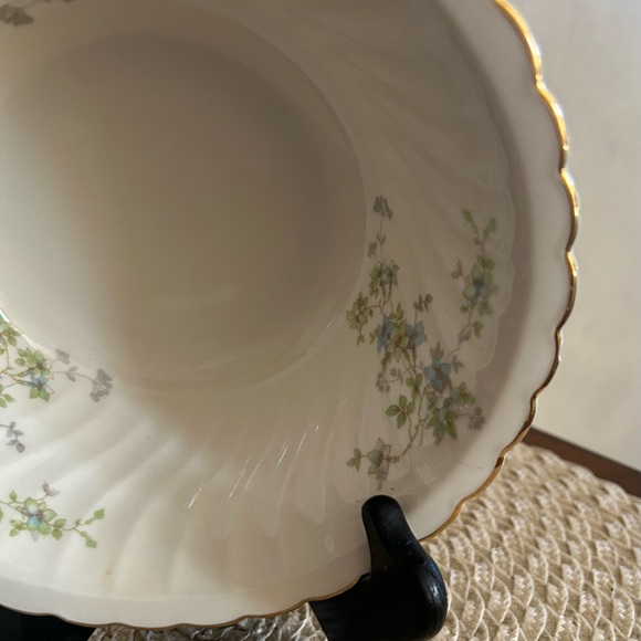 Vintage , ABERDEEN China, ABE6 pattern, Round Serving Bowl, Blue Green Floral - Picture 4 of 10